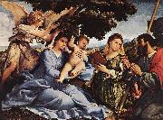 Lorenzo Lotto Madonna and Child with Saints and an Angel USA oil painting artist